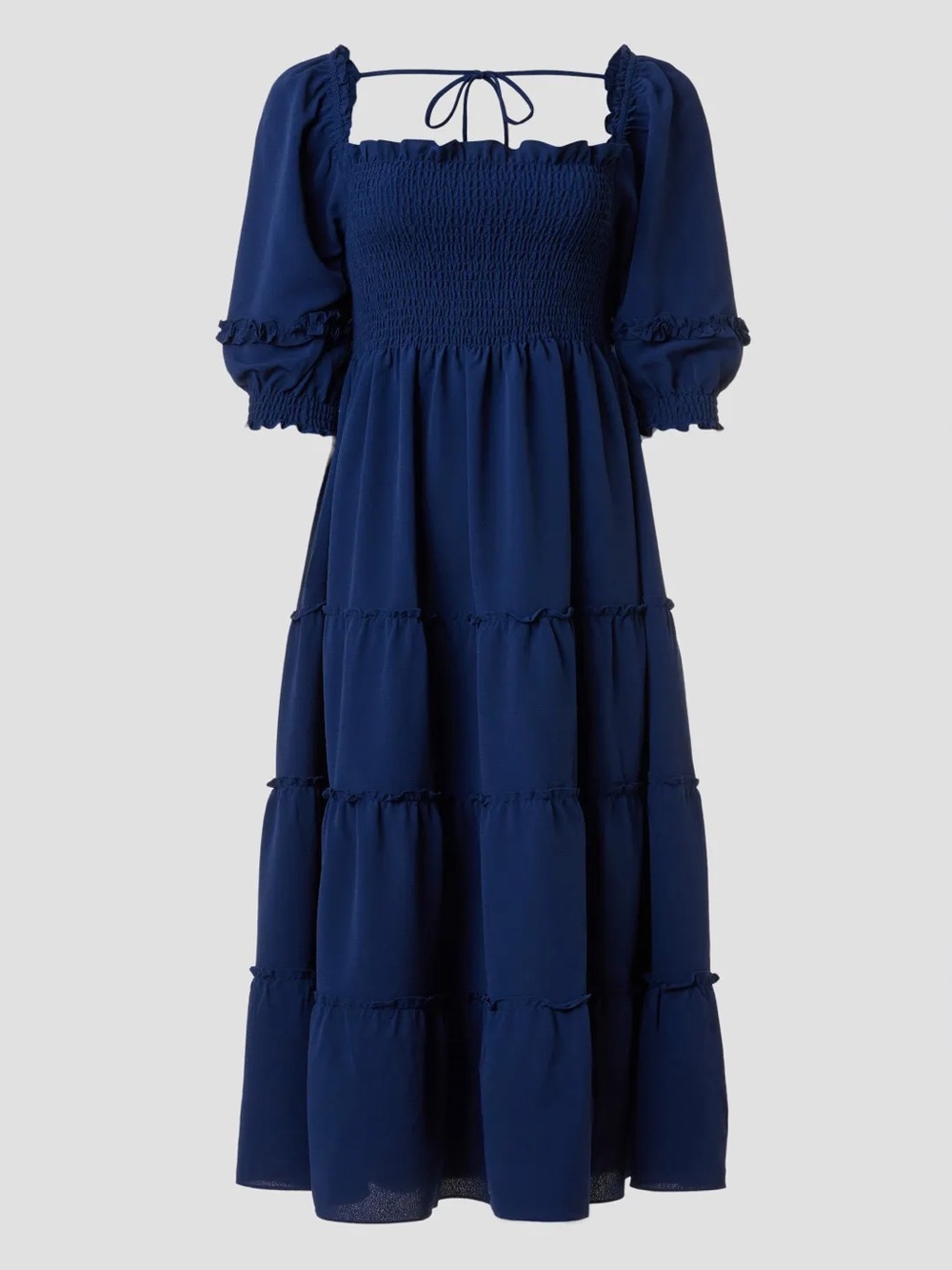 Hill House Nesli Dress in Navy Crepe XS